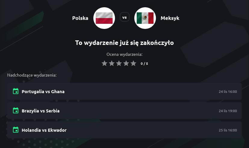 Polska – Meksyk Typy Bukmacherskie