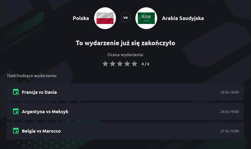 Polska – Arabia Saudyjska Typy Bukmacherskie